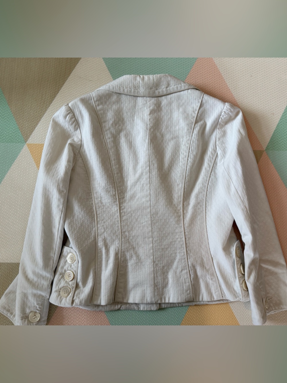 Nanette Lepore Vintage Cream Button-Front Tailored Blazer Size 10 - Picture 9 of 10